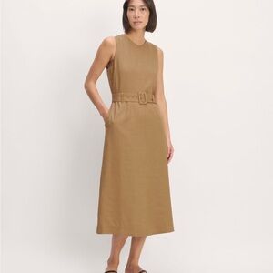 Everlane The Linen Belted Midi Dress